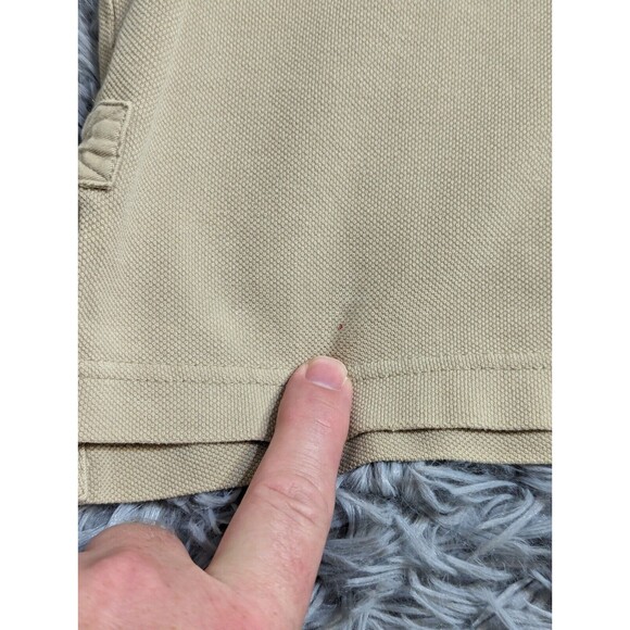 Duluth Trading Polo Shirt Mens XL Tan Beige Short Sleeve Heavy Cotton Read Cond. - Picture 6 of 9